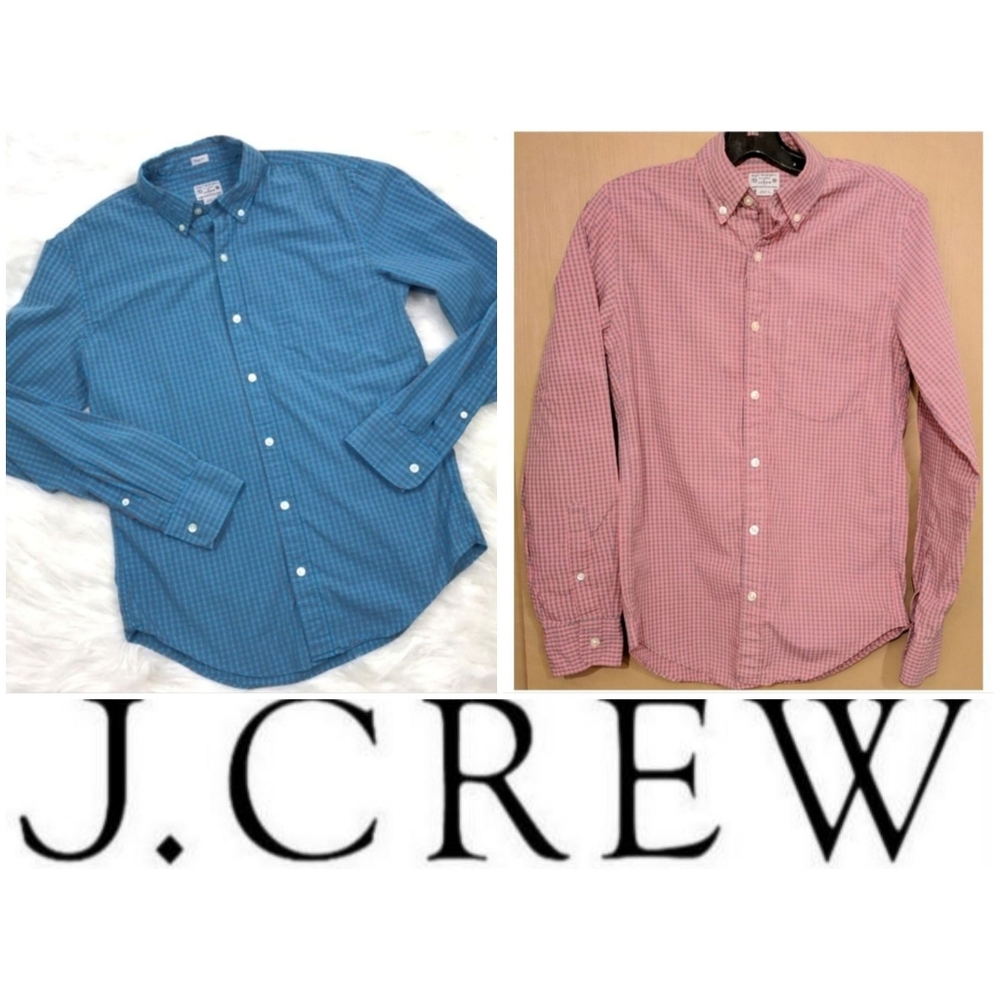 Bundle Of NEW Checkered Button Down Quality Woven J. Crew shirts XS